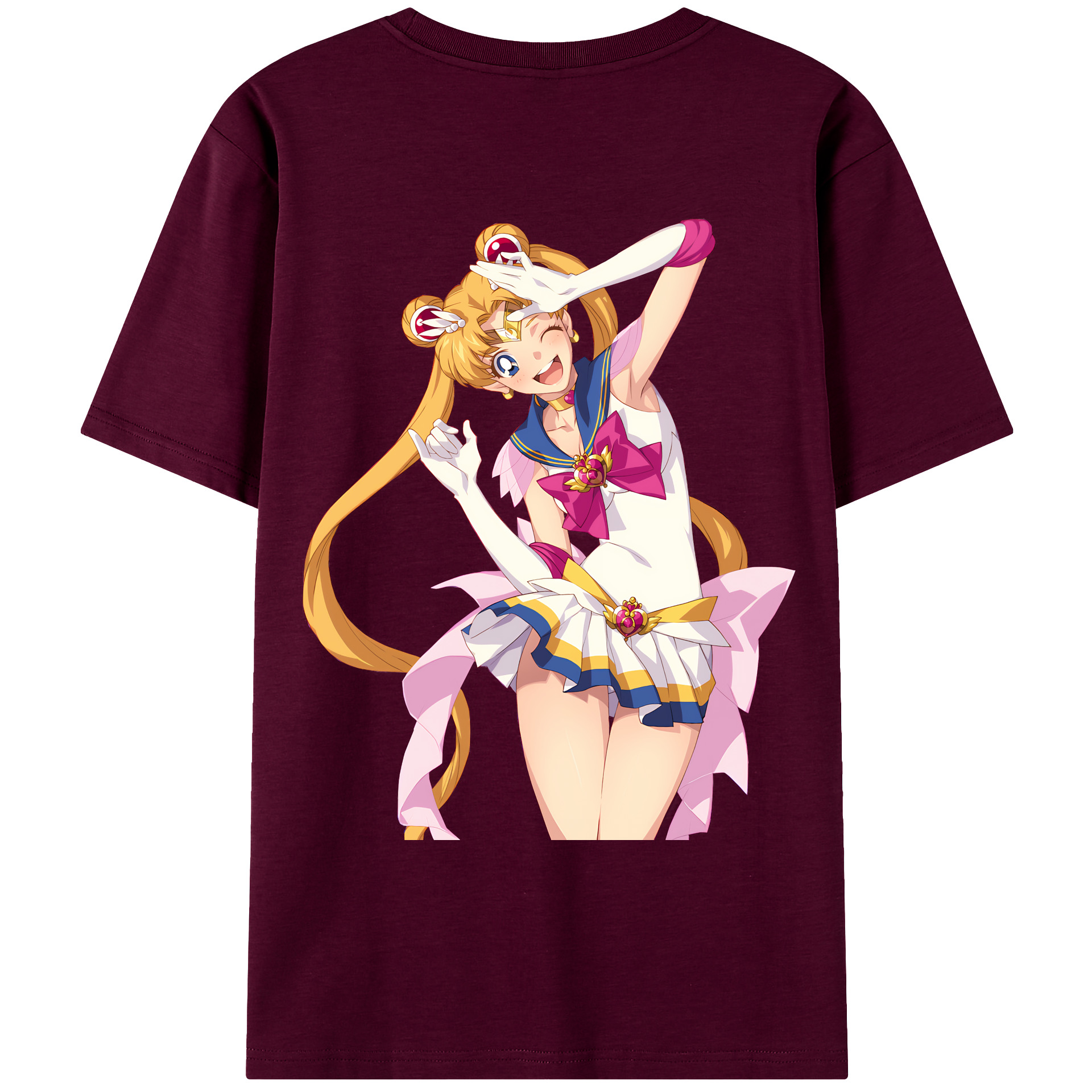 （画像用） 美少女戦士セーラームーン 月野 うさぎ つきの うさぎ Sailor Moon Tsukino Usagi レディース半袖Tシャツ(バックプリント)